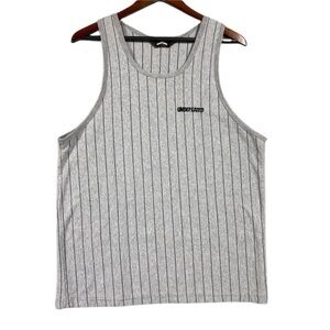 Undefeated Striped Tank Top Shirt Striped Sz M Gray